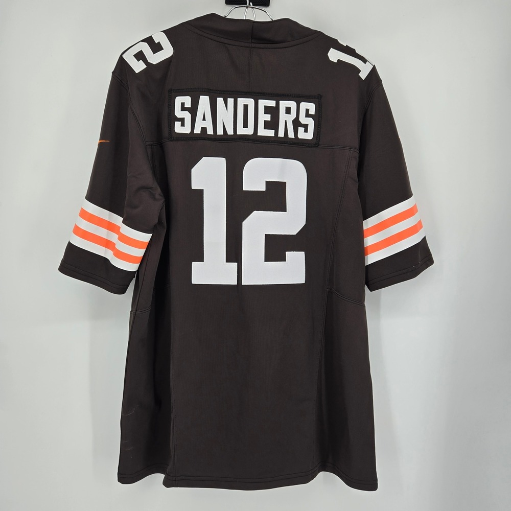 Nike Shedeur Sanders 12 Cleveland Browns Stitched Jersey Men Large Brown New